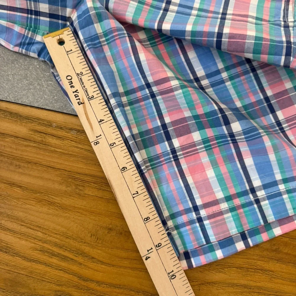 Vineyard Vines Surf View Plaid Club Shorts Bahama Breeze Boys Size 18 NWT